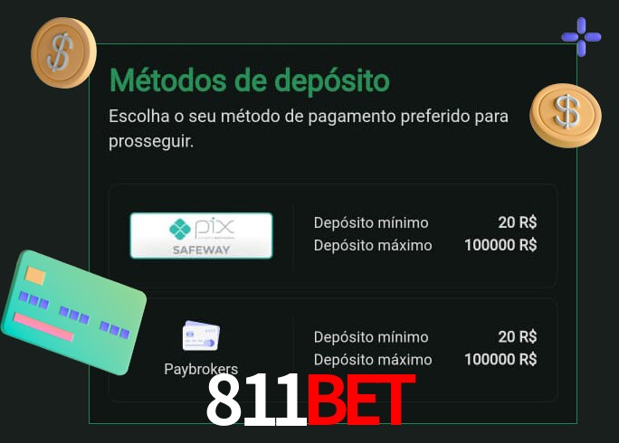 O cassino 811BETbet oferece uma grande variedade de métodos de pagamento